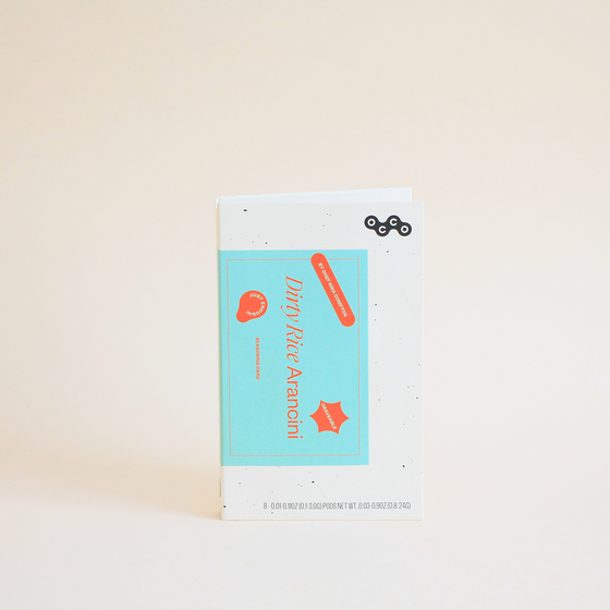 Dirty Rice Arancini Recipe Card & Seasoning