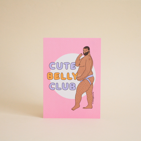 Cute Belly Club Postcard Print
