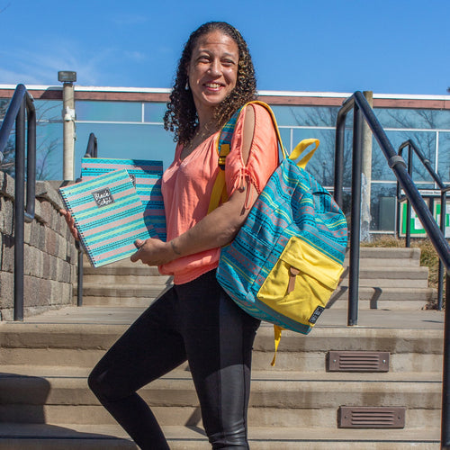 Sun  Trails Pattern Backpack Set