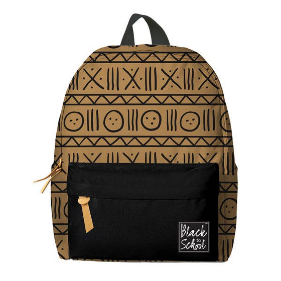 Mudcloth Pattern Backpack Set