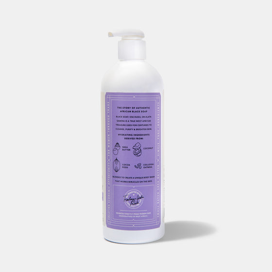 African Black Soap Body Wash, Lavender + Rosemary