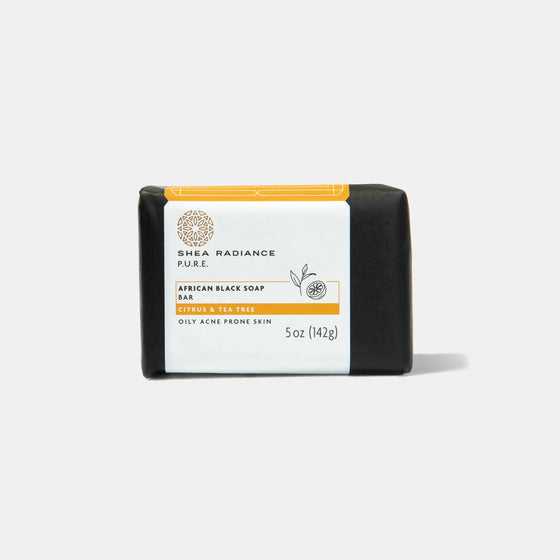 African Black Soap Bar, Tea Tree + Citrus